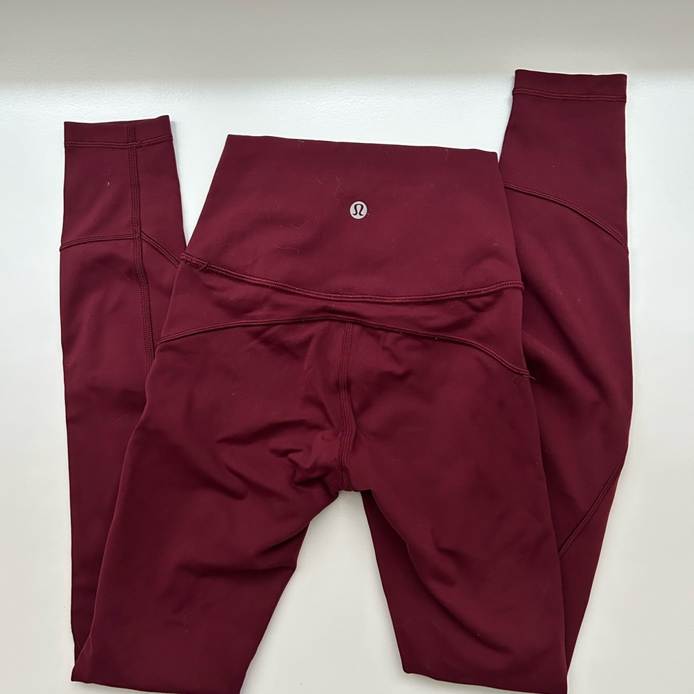 lululemon athletica burgundy leggings